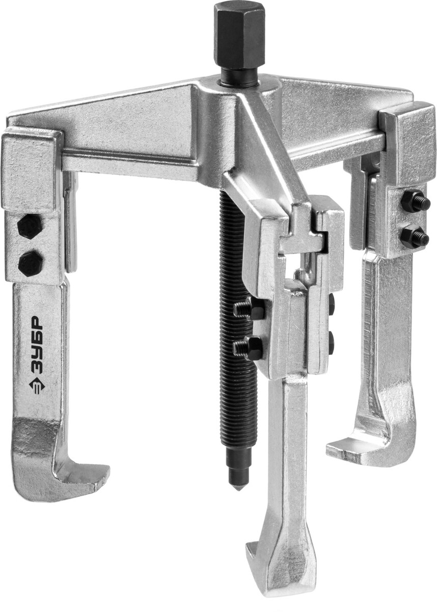 ЗУБР внешний d 30 - 130 мм, внутренний d 70 - 180 мм, раздвижной трехзахватный съемник, Профессионал (43312-180-150) — Фото 1